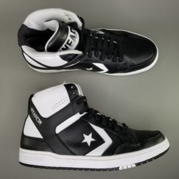 converse weapon black and white